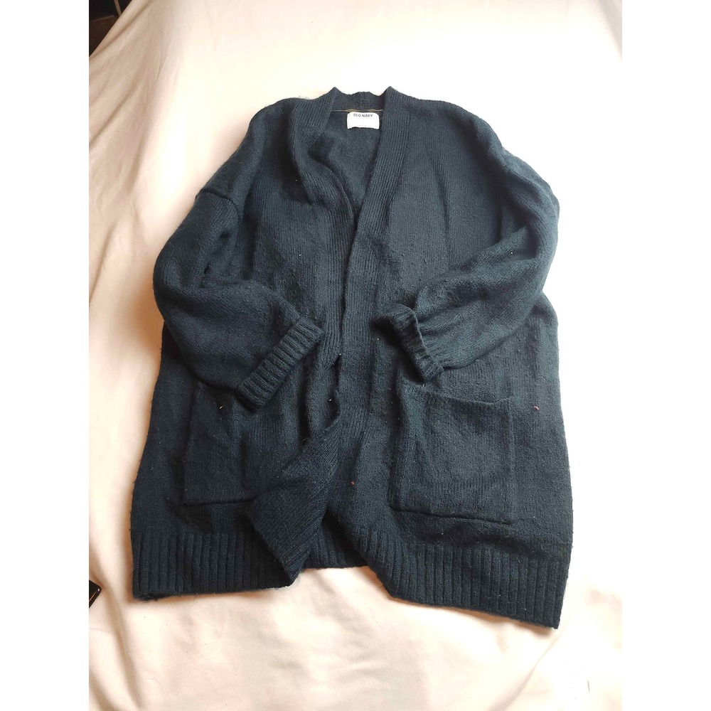 Old Navy Womens Large Navy Blue Open Front Knit Cardigan Sweater